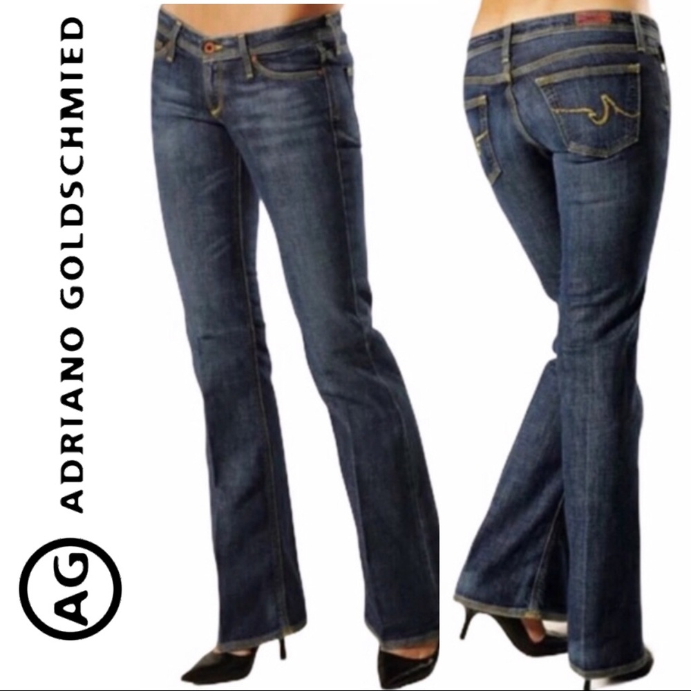 NWT $225~AG ADRIANO GOLDSCHMIED~70’s Vibe ‘THE MERLOT’~Flare Stretch Jeans~27